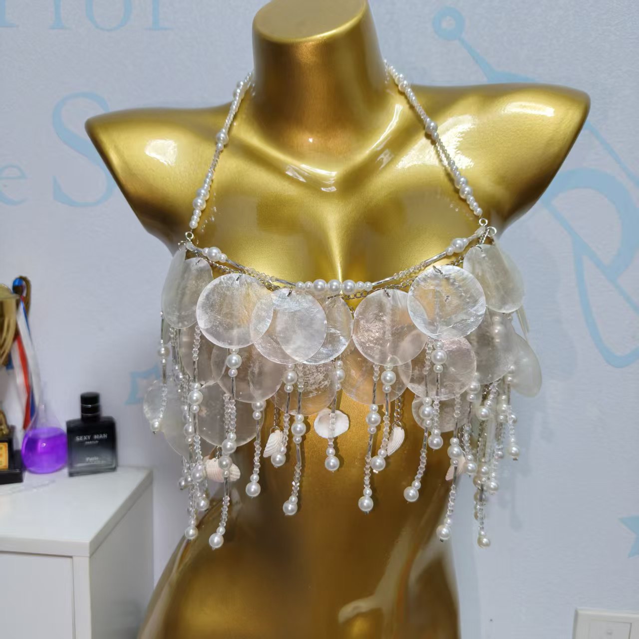 Body Jewelry Bra - Haut de sirène scintillant fait à