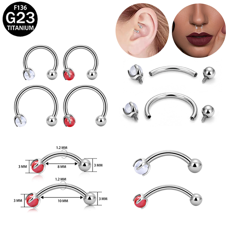 Body Jewelry Implant Grade Titanium - Anneau de nez en titane fileté