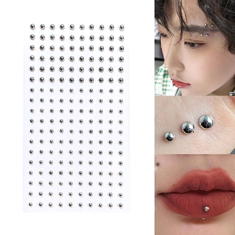 Body Jewelry Piercing - Autocollant diamant faux clou de nez