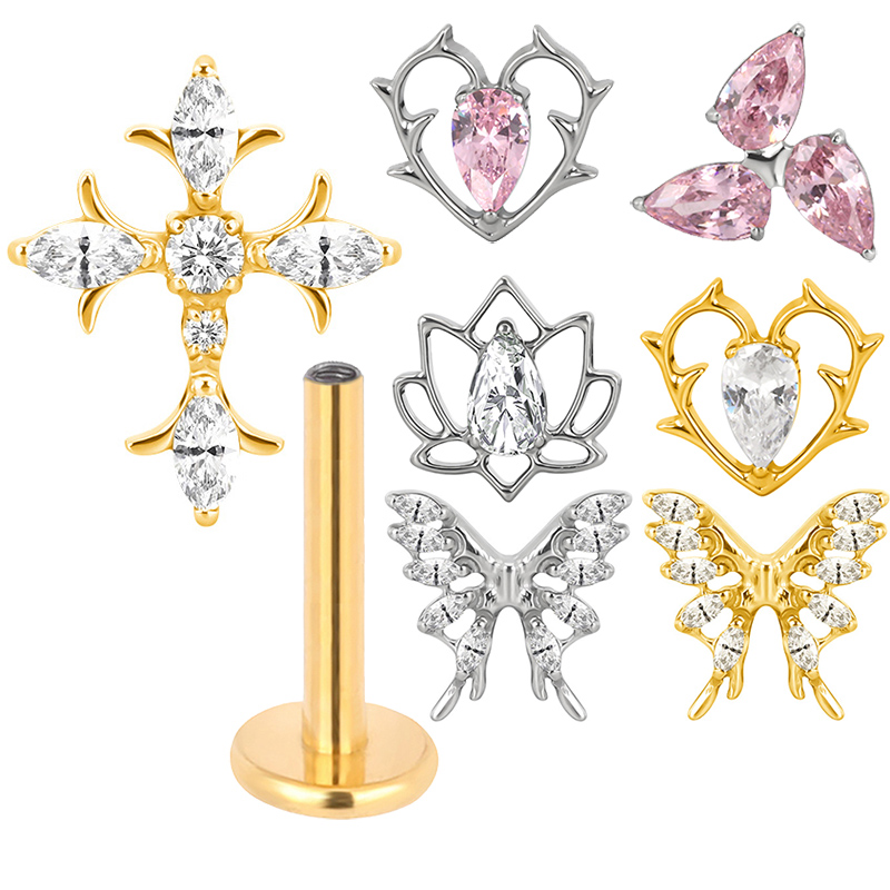 Body Jewelry Factory - ASTM F136 titane oreille PIERC papillon