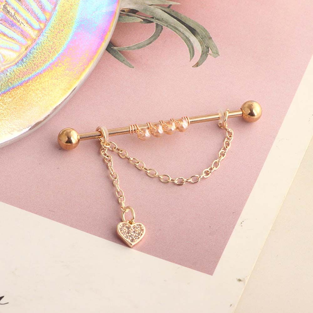 Boucles d'oreilles barbell en  - Industrial Barbell Long avis et prix