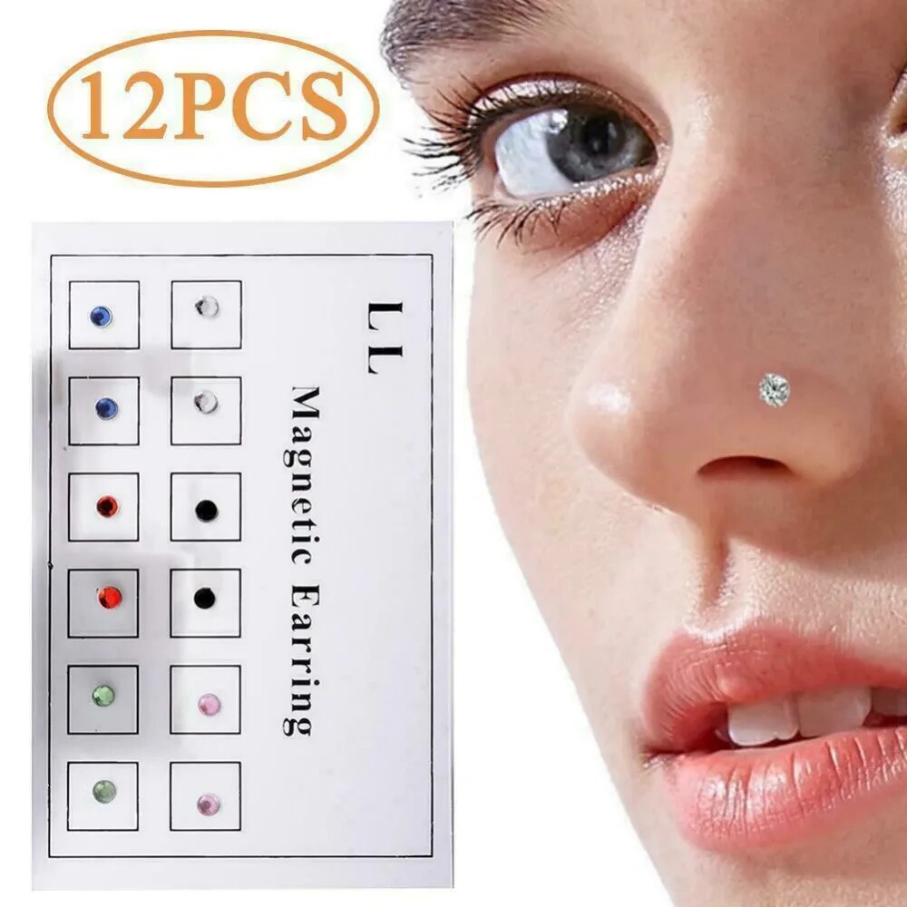 12 pièces/carte faux tricheur  - Body Jewelry Cartilage Earrings avis et prix
