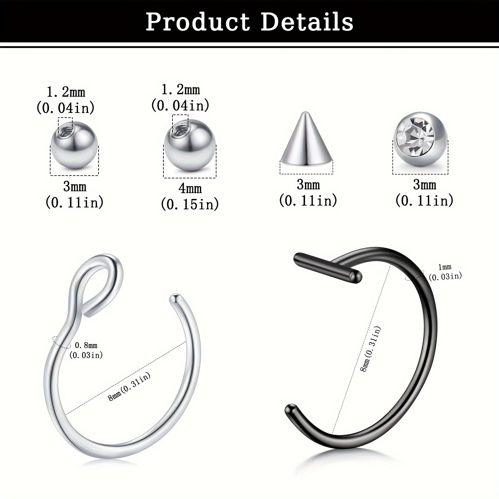 Faux piercings, faux anneaux d - Body Jewelry Piercing avis et prix
