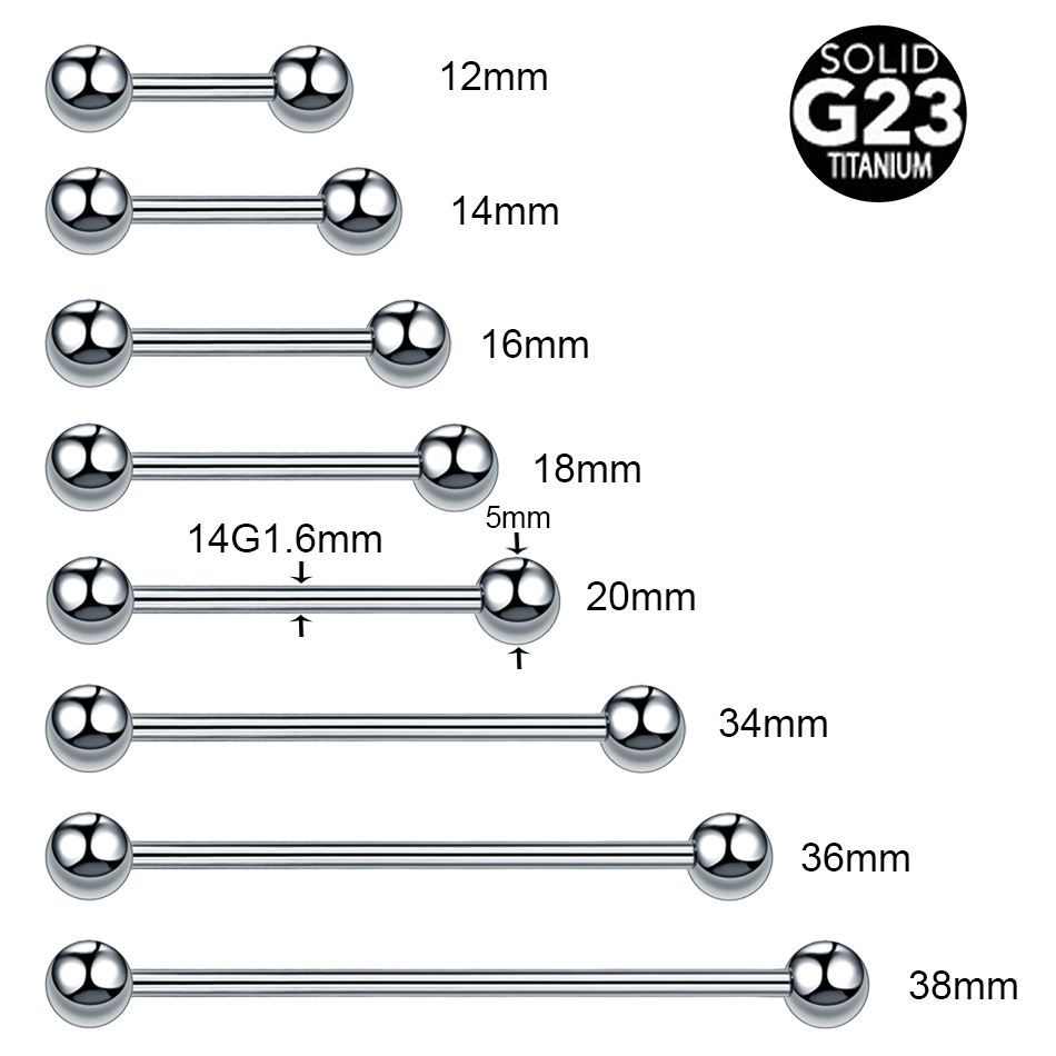 Piercing en Titane à Fil Exter - Industrial Barbell Long avis et prix