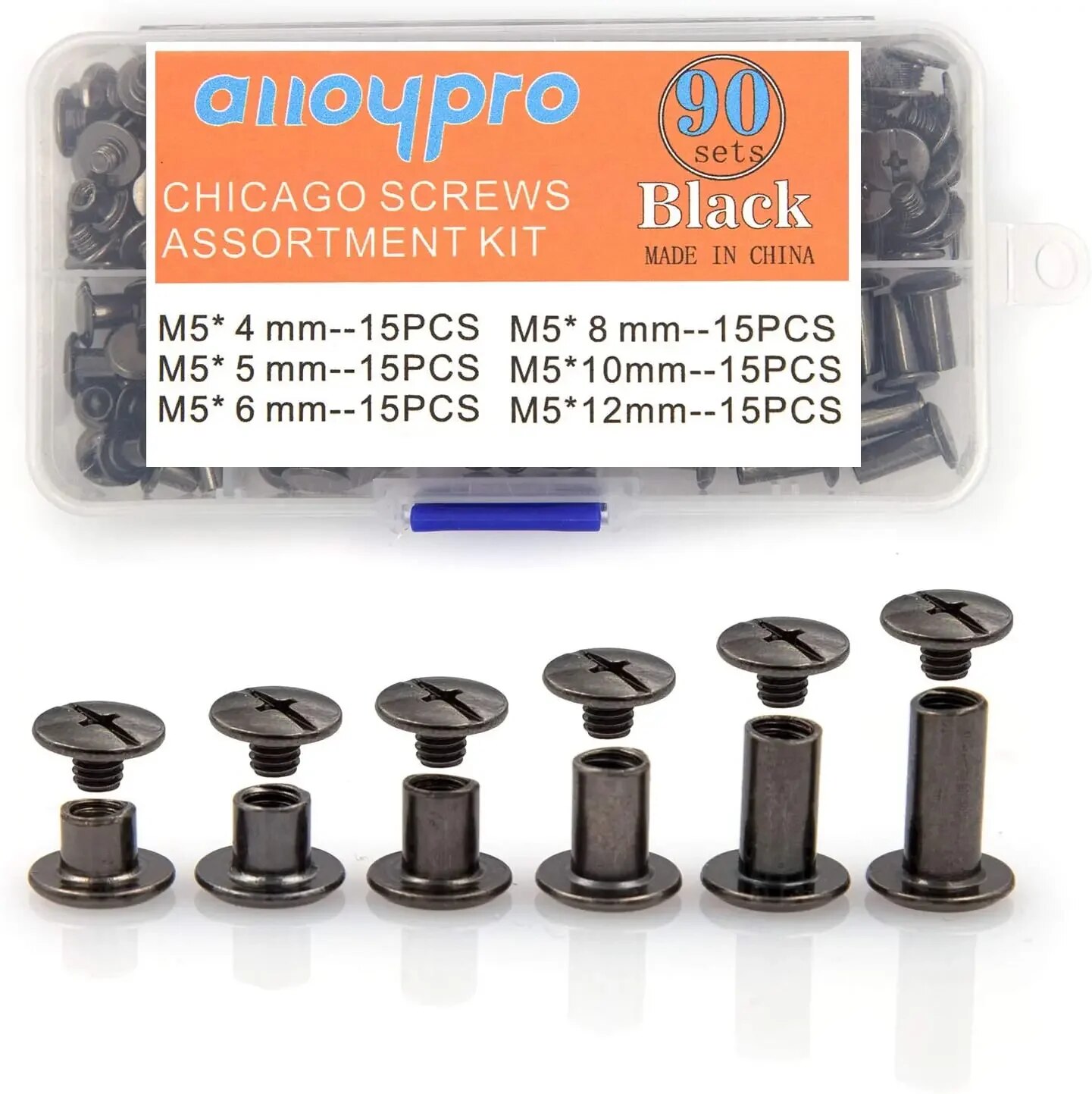 Kit de 90 jeux de vis Chicago, - Body Jewelry Chicago avis et prix