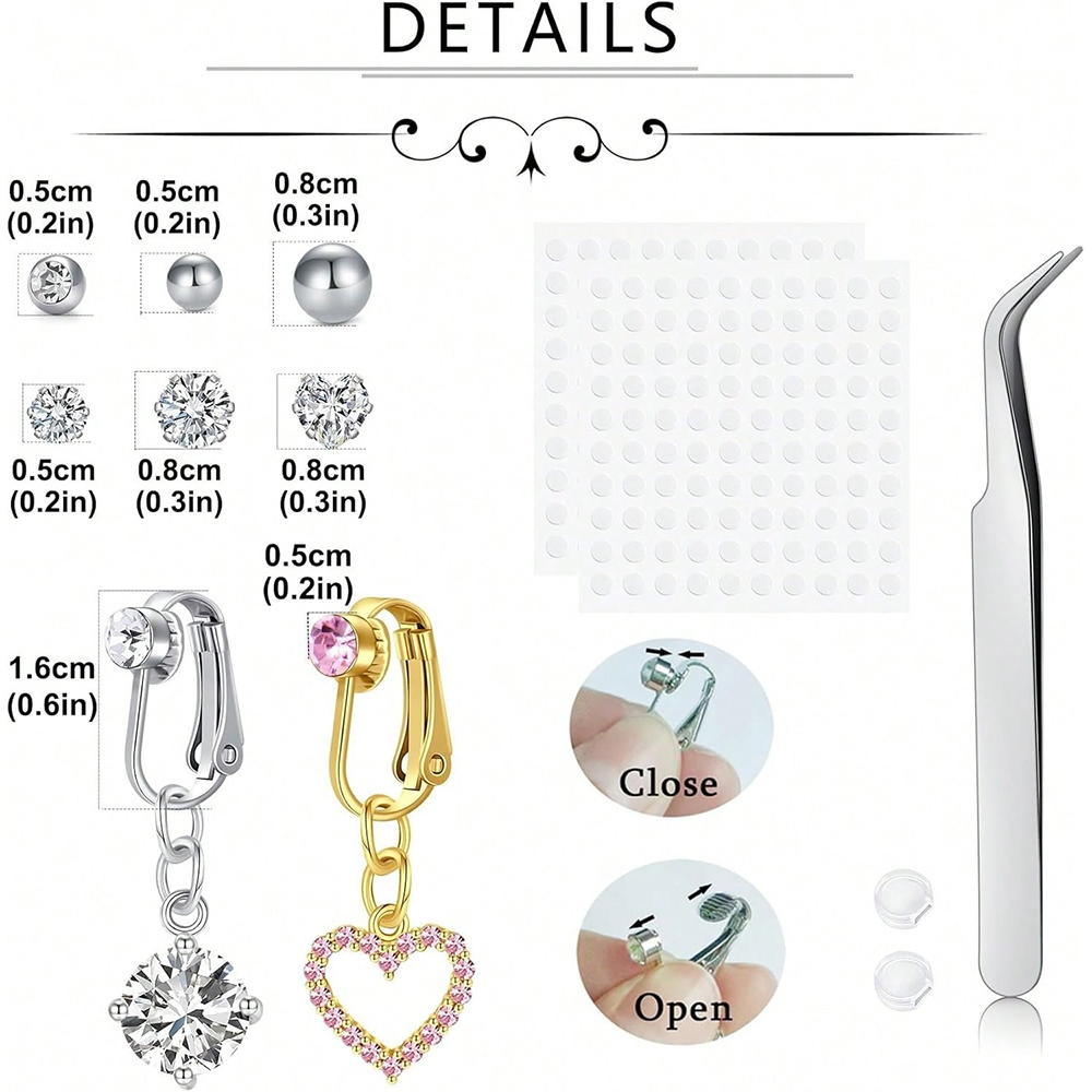 Faux piercing de nombril doré, - Body Jewelry Piercing avis et prix