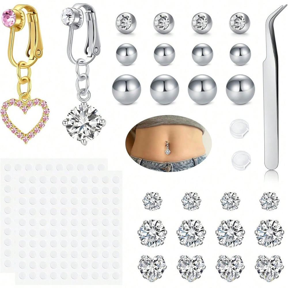 Faux piercing de nombril doré, - Body Jewelry Piercing avis et prix