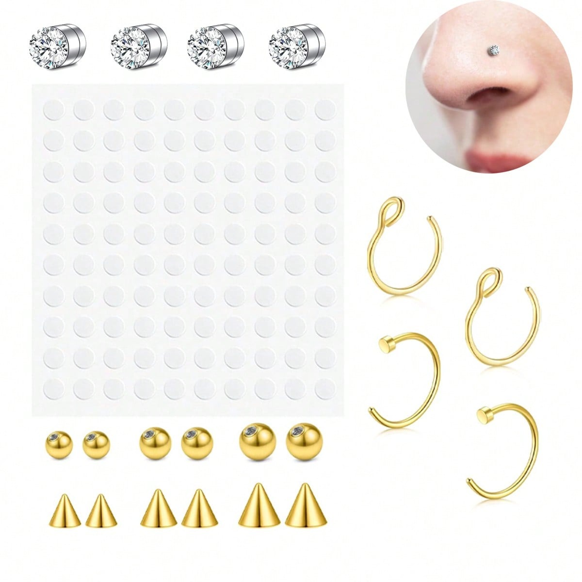 Faux anneaux de nez et faux se - Body Jewelry Piercing avis et prix