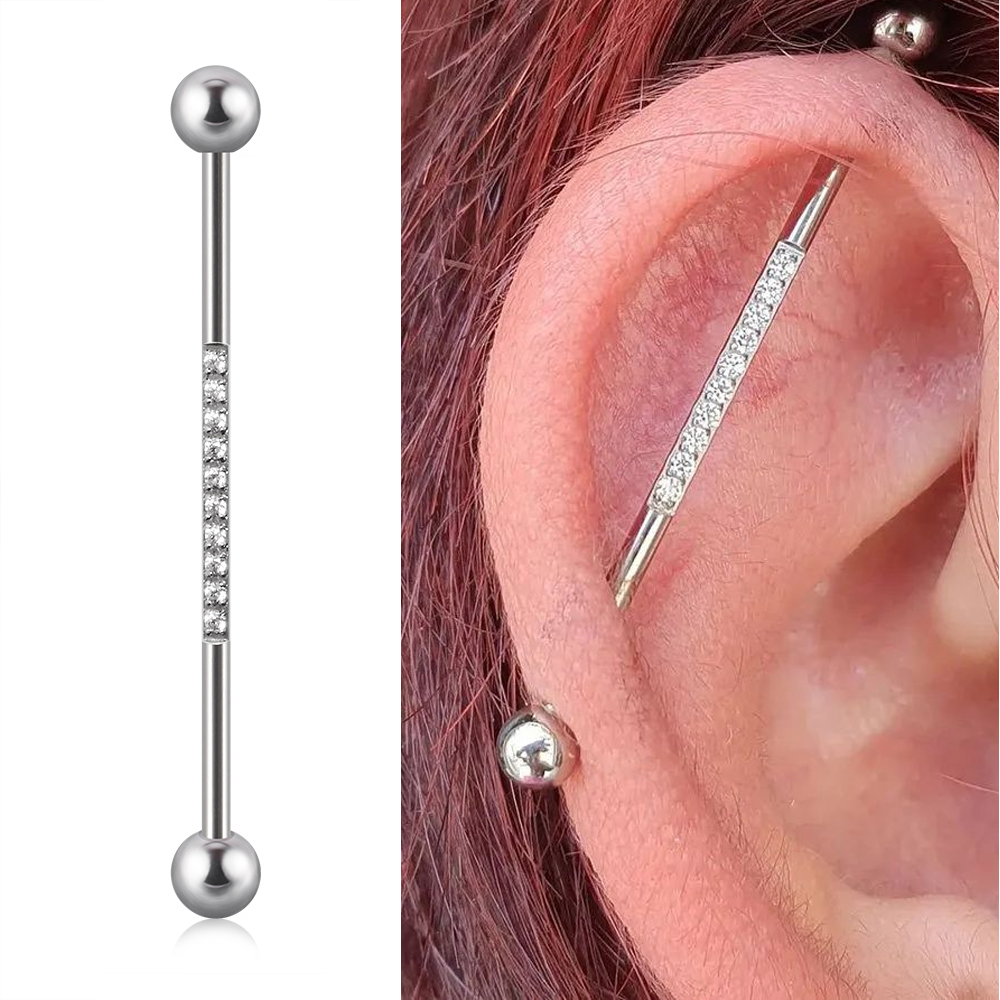 Boucles d'oreilles longues en  - Industrial Barbell Long avis et prix