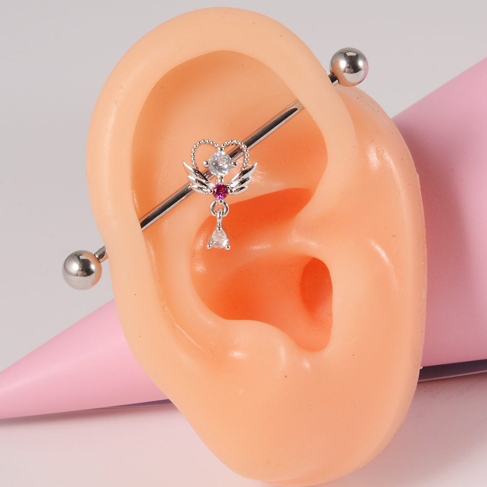 Boucles d'oreilles longues en  - Industrial Barbell Long avis et prix