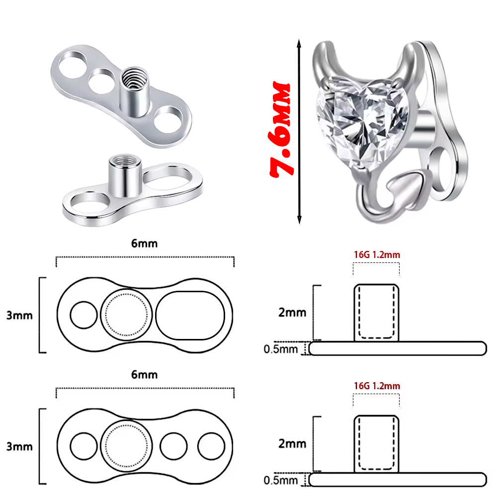 Goujon d'ancre de clavicule su - Body Jewelry Implant Grade Titanium avis et prix